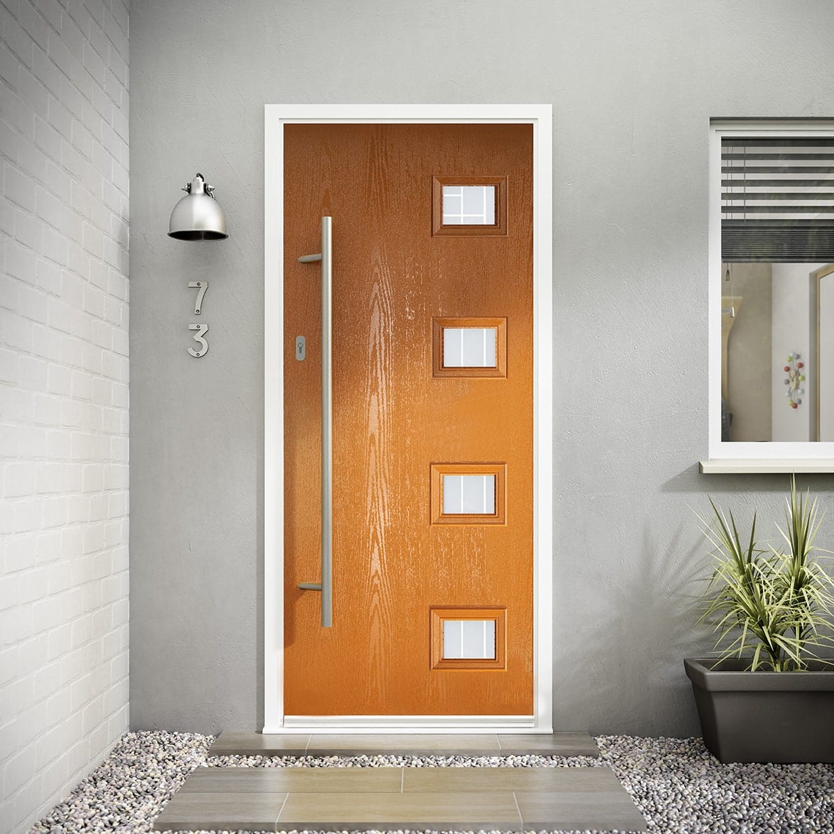 Orange Composite Door