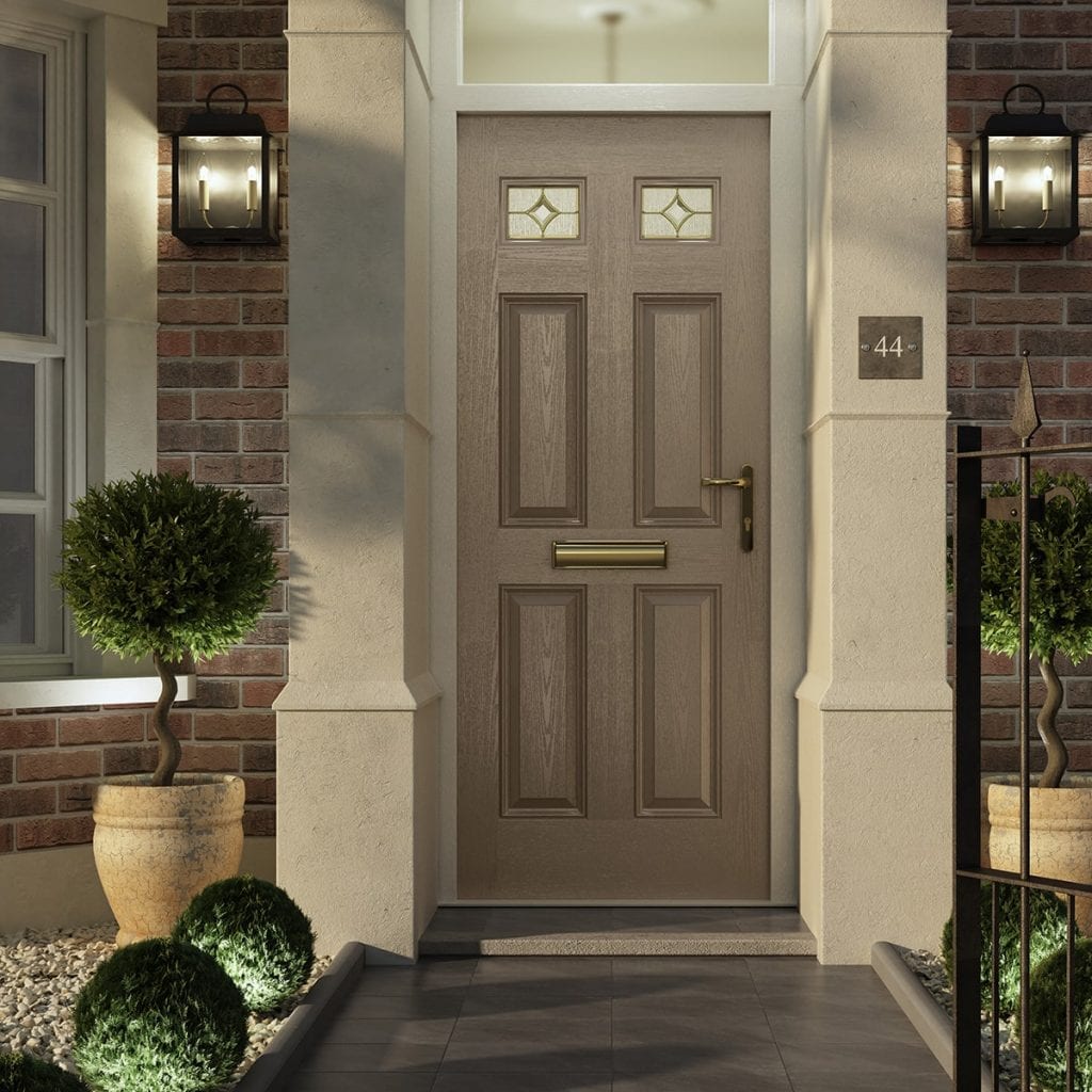 Sable Scotia Brass Composite Door